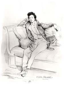 Alexandre Dumas Padre (1803-70) grabado por Charles Etienne Pierre Motte (1785-1836)